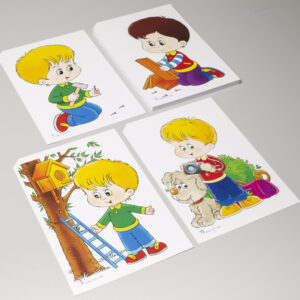 Obrázky detí pri rôznych činnostiach