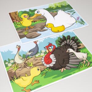 Zatúlané húsa - A3 obrazy k rozprávke