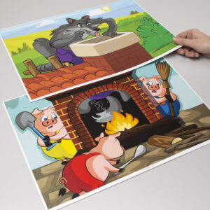 Tri prasiatka - A3 obrazy k rozprávke