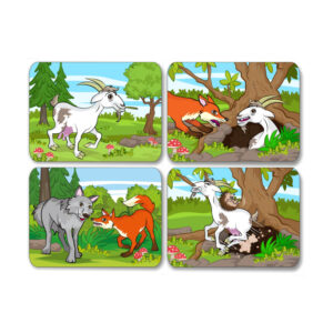 Koza odratá a jež - obrázky k rozprávke