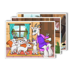 Vlk a kozliatka - obrázky k rozprávke