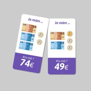 Ja mám, kto má - Euro peniaze, počítanie do 100