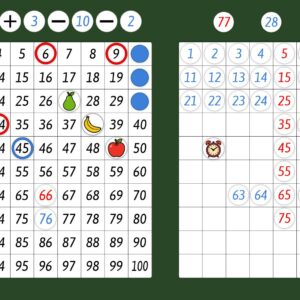 Magnetická stovková tabuľa MAXs farebnými magnetickými krúžkami